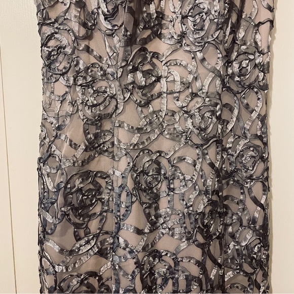 Gray formal dress by Ignite Evenings in size 12 with pearl embellishments - Picture 3 of 9